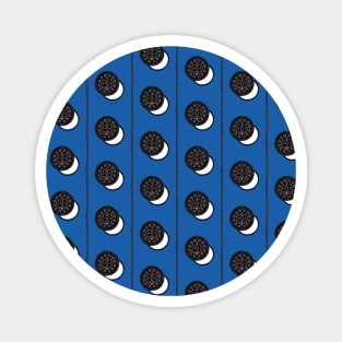 Oreo Pattern on Blue Magnet